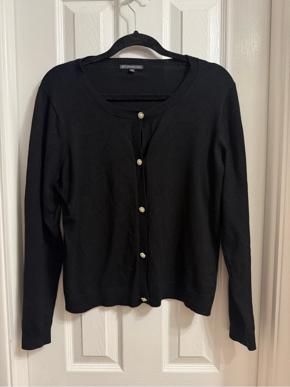 Adrianna Papell Black Cardigan Sweater – Size M